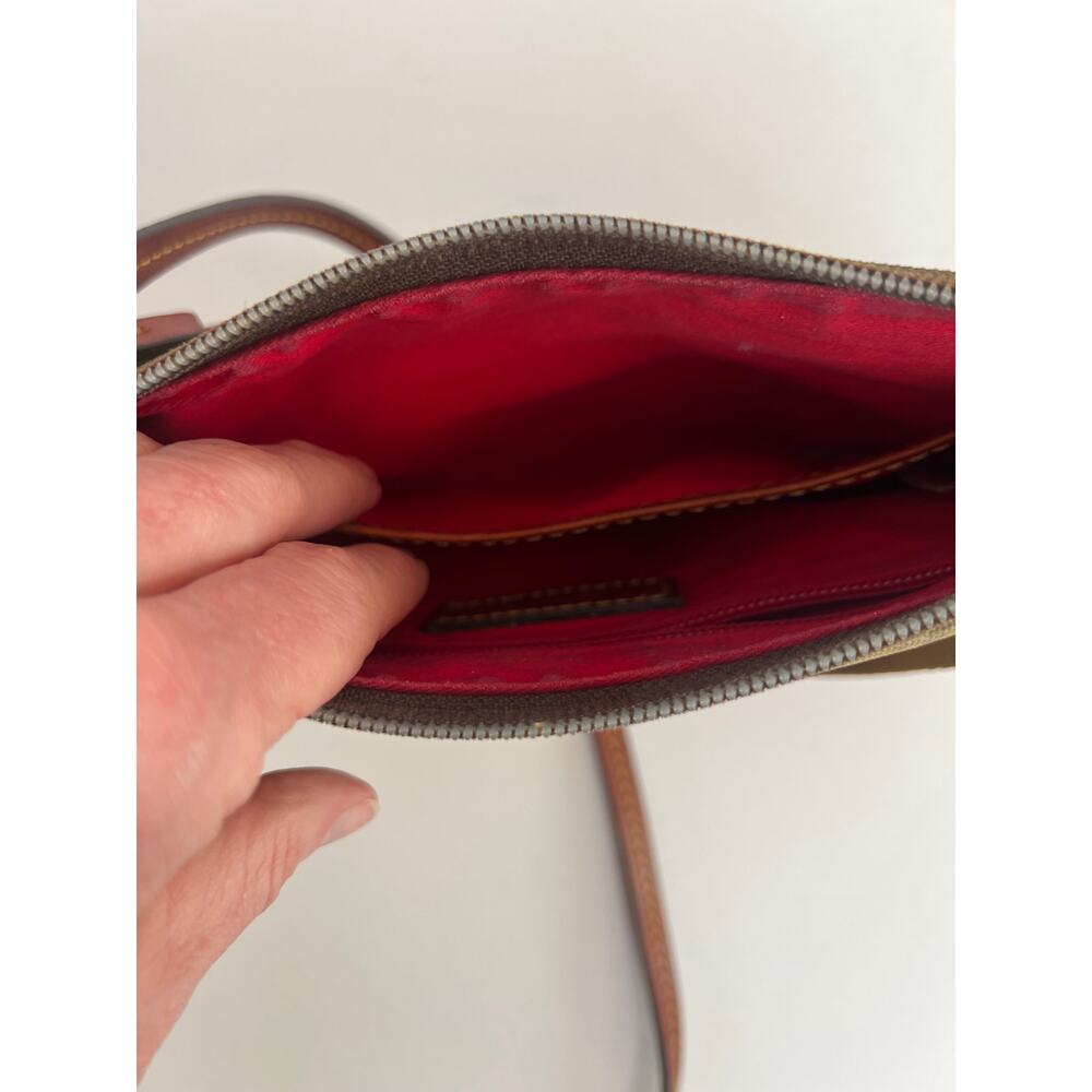 Dooney & Bourke Canvas Crossbody Pouchette Kahki - Picture 11 of 15